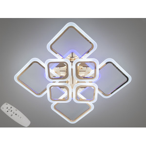 Сучасна LED люстра з підсвічуванням, димером, 115W, хром Diasha HA8060/4+4GLED3colordimmer
