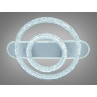Стельова LED люстра 2 кільця біла 80W пульт 14 м2 Diasha 9711/500+300WH