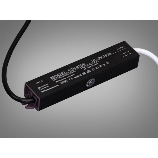 Ультратонкий блок живлення 12В, 45Вт, 3.75А, герметичний Diasha PPF-SY-C-12v-45w