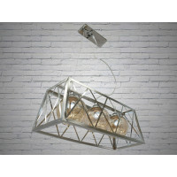 Гармонійна підвісна люстра в стилі Loft, 3 лампи, хром Diasha 8932-3HR