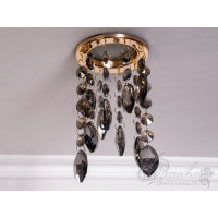 Точковий світильник із кришталевими підвісками Diasha 6019AGD-SM