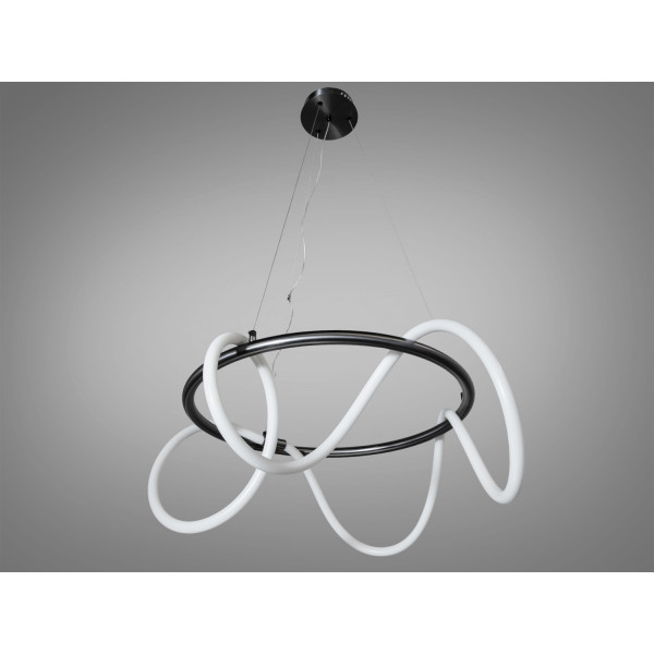 Підвісна світлодіодна люстра з серії "Роуплайт", 32W, чорний хром Diasha SY9752-D600BHR4100K