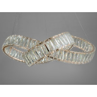 Чарівна кришталева світлодіодна люстра на тросах, 110 Вт, золото Diasha 536/600G