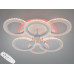 Люстра стельова LED Diasha біла 6 кілець 74W димер Diasha A8180/3+3WHLED3colordimmer