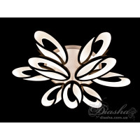 Люстры потолочные светодиодные с пультом и подсветкой Diasha 8090/6+3BK LED 3color dimmer