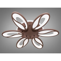 Стельова LED люстра з диммером, підсвічуванням, 105Вт, коричнева Diasha 8090/6CFLED3colordimmer