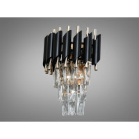 Бра в спальню, 2 лампы Diasha 9001-2W-BK+SGD