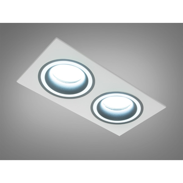 Здвоєний точковий світильник серія "Аluminium" Diasha QXL-1732-S2-WH+BK