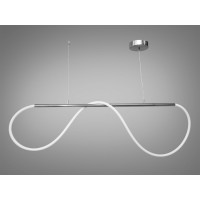 Якісна сучасна світлодіодна люстра шланг потужністю 15 Вт, срібного кольору Diasha Y2101-L1200CH