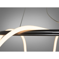 Мінімалістична світлодіодна люстра підвіс Мотузка, 48W, чорний хром Diasha 9752-D800BHR