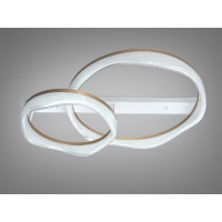 Стельова LED люстра шампань 105 Вт з пультом Diasha MX86672/600+400CG