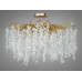 Чаруюча алюмінієва кришталева люстра в зал "Гліцинія",  9 ламп, золото Diasha A603-800GD