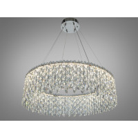 Кришталева LED люстра підвісна хром 104Вт 18м² Diasha 582/800CH