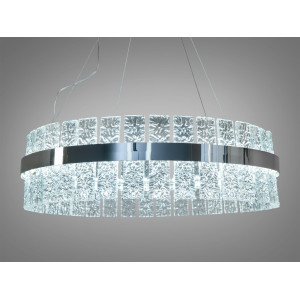 Підвісна дизайнерська кришталева світлодіодна люстра в зал, 82 Вт Diasha 828/600CH