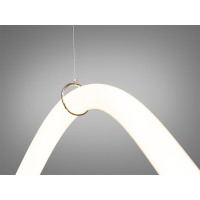 Сучасна підвісна світлодіодна люстра в офіс Шланг, 28 Вт, черная Diasha SY9610-2500BK