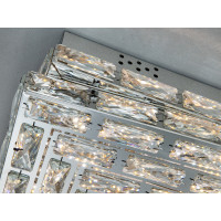 Люстра LED кришталева квадрат хром 82W пульт Diasha 7737/500x500CH