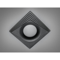 Серія "Аluminium", якісний алюмінієвий точковий світильник, чорний Diasha PR-3-BK