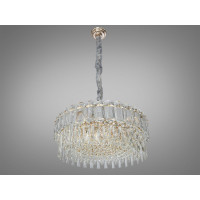 Унікальна підвісна кришталева люстра в передпокій, 14 ламп, золото Diasha D898-600G