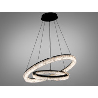 Підвісна люстра LED Diasha чорна 66W 2 кільця Diasha 1712/600+400BK