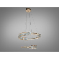 Світлодіодна люстра золото 103 Вт 2 кільця Diasha 561/600+400G