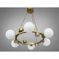 Люстра підвісна Loft бронза 6 куль 6 LED 22 Вт Diasha LQ7131/6+6BR