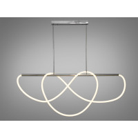 Підвісна світлодіодна нова люстра лед для вітальні Шланг, 48W, хром Diasha 9752-L1500CH