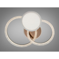 Стельова LED люстра золото 95W пульт 3 кільця 3 режими Diasha 8819/500+400+300