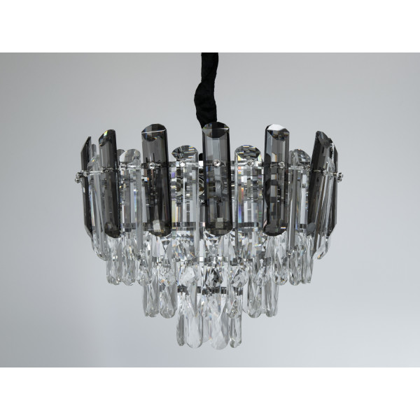 Елегантна підвісна кришталева люстра на 5 ламп, хром Diasha 2022/400CH Елегантна підвісна кришталева люстра на 5 ламп, хром Diasha 2022/400CH