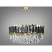 Люстра в зал хрустальная в современном стиле Diasha 82209/800G+BK