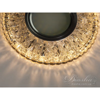 Точковий світильник з LED підсвічуванням прозоре скло 3Вт Diasha 7809WH