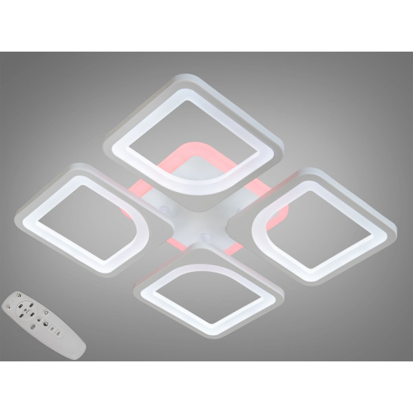 Світлодіодна люстра смарт світильник з пультом, 70 Вт, біла Diasha S8060/4WHLED3colordimmer