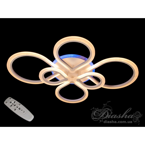 Стельова світлодіодна люстра с диммером, 115W Diasha 1835/6WHLEDdimmer-2.4G Стельова світлодіодна люстра с диммером, 115W Diasha 1835/6WHLEDdimmer-2.4G