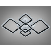 Стельова люстра LED чорна 85W 5 модулів 2+3 диммер Diasha A8170/2+3BKLED3colordimmer