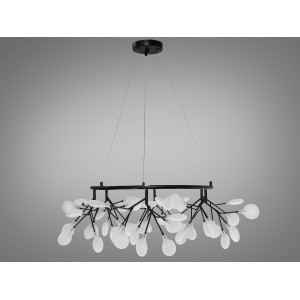 Декоративная люстра в зал люстра чорна, 54 лампочкии Diasha Y887-54ABK