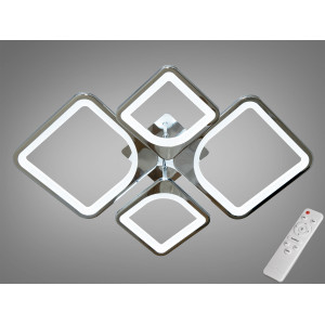 Світлодіодна люстра смарт світильник з пультом dimmer, 80W, хром Diasha 8060/2+2HR