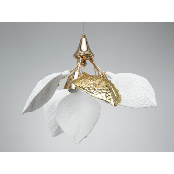 Креативна підвісна люстра з кераміки, 1 лампа, золото Diasha 7238-3PGD