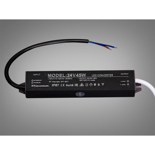 Ультратонкий блок живлення 24В, 45Вт, 2А, герметичний Diasha PPF-SY-C-24v-45w