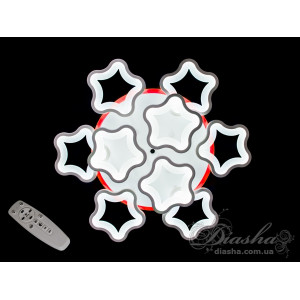 Стельова LED-люстра з диммером і кольоровою підсвіткою, 150W Diasha 1660/6+3WHLED3colordimmer