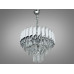 Підвісна люстра білий хром 5xE14 кришталь Diasha N9001-400WH+CH
