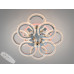 Люстра стельова LED Diasha хром 8 кілець 92Вт Diasha A8180/4+4HRLED3colordimmer