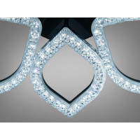 Стельова світлодіодна люстра Diasha чорна 105 Вт Diasha MX4773/3+3BK