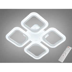 Світлодіодна люстра смарт світильник з пультом, димером, 55W, білий Diasha AS8060/4WH