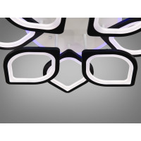 Світлодіодна люстра смарт світильник з пультом, 130W, чорна Diasha S8073/4+4BKLED3colordimmer