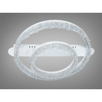 Стельова LED люстра кільця біла 72W  Diasha MX78203/500+300WH