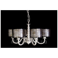 Классическая люстра с абажуром Linisoln 6022/6 White Классическая люстра с абажуром Linisoln 6022/6 White