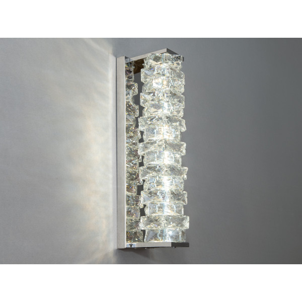 Вражаючий настінний кришталевий LED світильник, 14W, хром Diasha F3820-120x460