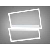 Стельова LED люстра 3 кільця 60Вт матовий хром Diasha 2552WHdimmer