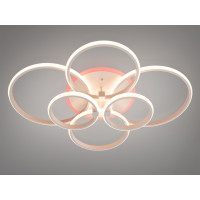 Стельова LED люстра Diasha чорна 80W 4 кільця Diasha 2526/6WHLED3colordimmer