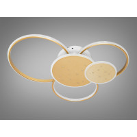 Стельова світлодіодна люстра кільця з пультом, 35Вт, білий+чорний Diasha 2447Gdimmer