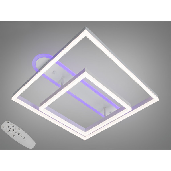 Стельова LED люстра чорна 84W димер пульт Diasha 2551WHLED3colordimmer